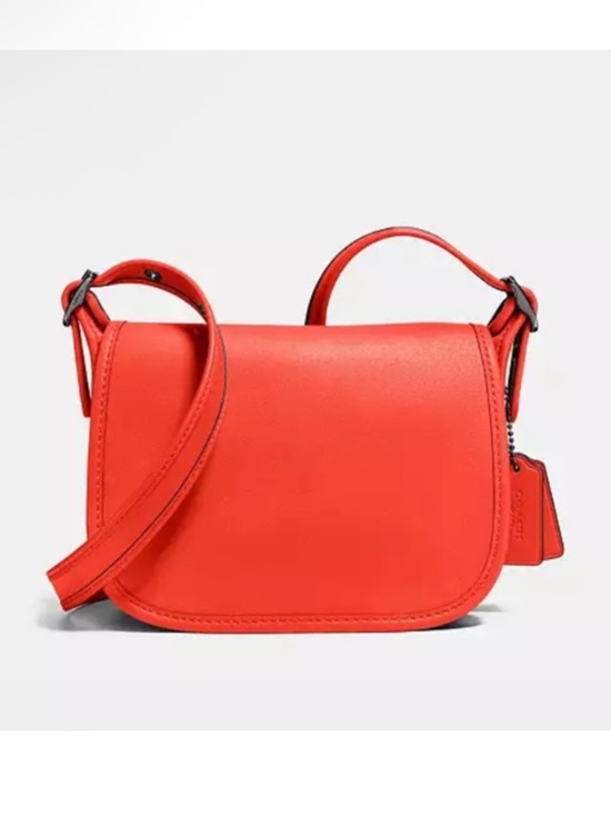 Coach Handbags - NEW Coach Saddle Bag Glovetanned Leather Deep Coral